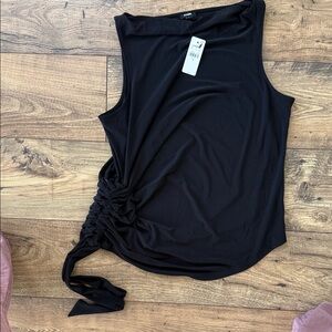 Express Black Ruched Tank Top